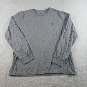 Polo Ralph Lauren Long Sleeve T-shirt Mens XL Gray Cotton Tee Shirt Pony